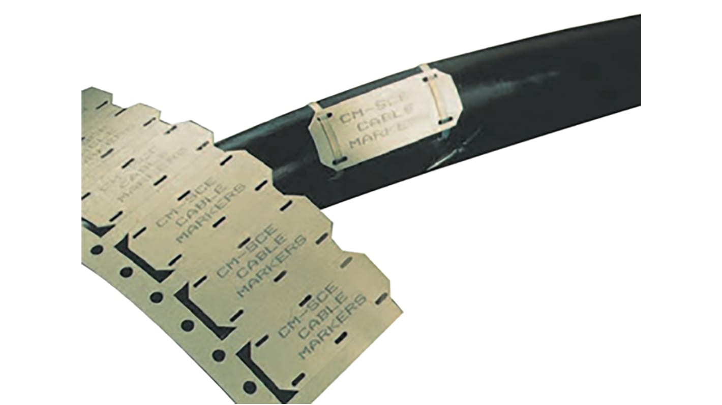 Etichette per cavi TE Connectivity L. 50.8mm x H. 12.7mm, conf da 250, col. Giallo