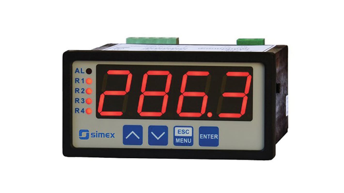 Simex LED Digital Panel Multi-Function Meter for Current, Voltage, 43mm x 90.5mm