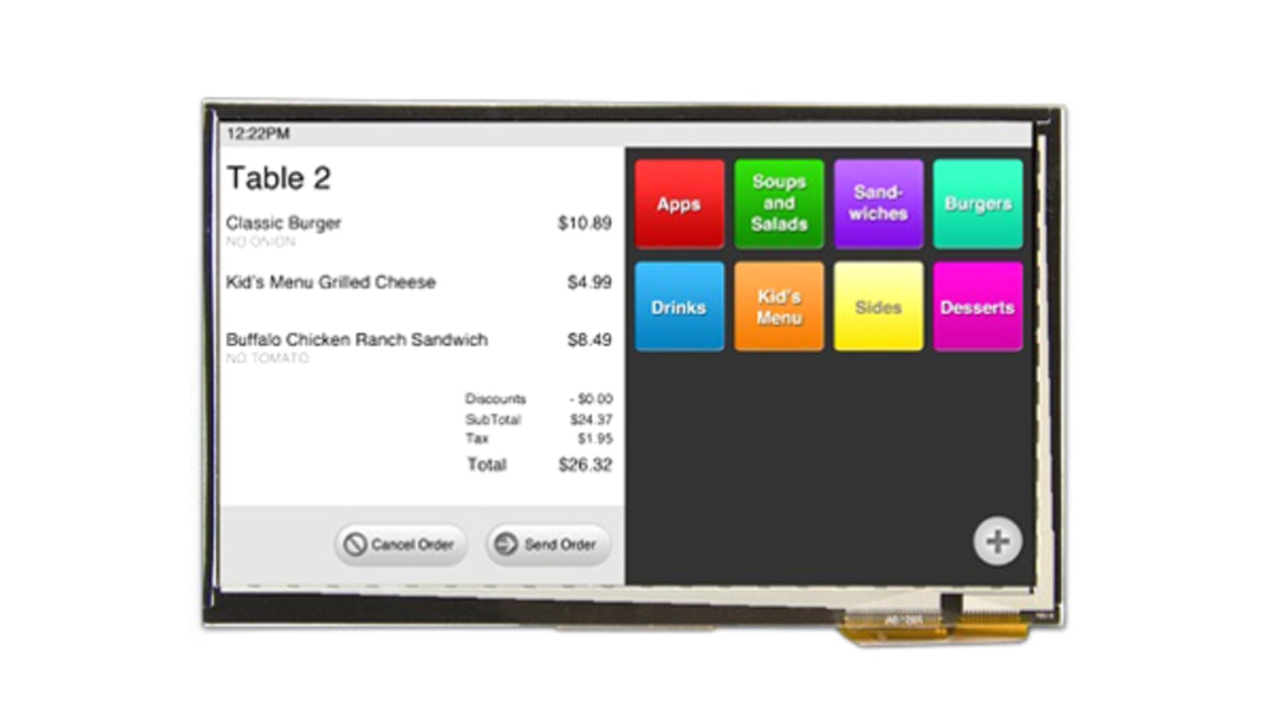 Displaytech DT070ATFT-PTS TFT LCD Colour Display / Touch Screen, 7in, 800 x 480pixels