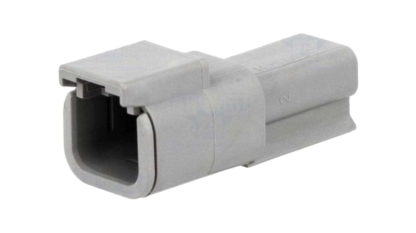 Deutsch, DTM Automotive Connector Socket Grey 2 Way DTM04-2P