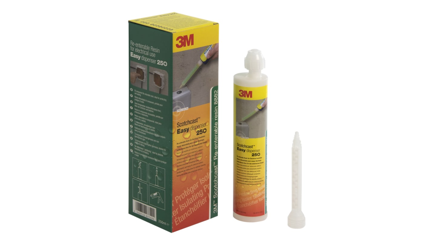 Résine d'enrobage flexible et composés d'encapsulation Scotchcast 8882 3M Ambre, Transparent 250 ml