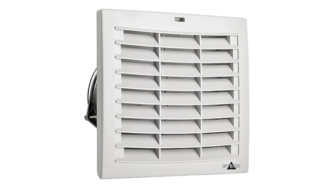 STEGO Filter Fan Plus FPI Series Filter Fan, 115 V ac, AC Operation, 187m³/h Filtered, 204m³/h Unimpeded, IP54, 215 x