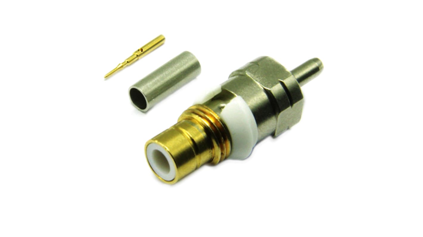 Connettore coassiale Ad angolo retto Interface Connectors, Maschio, 75Ω, Montaggio su cavo