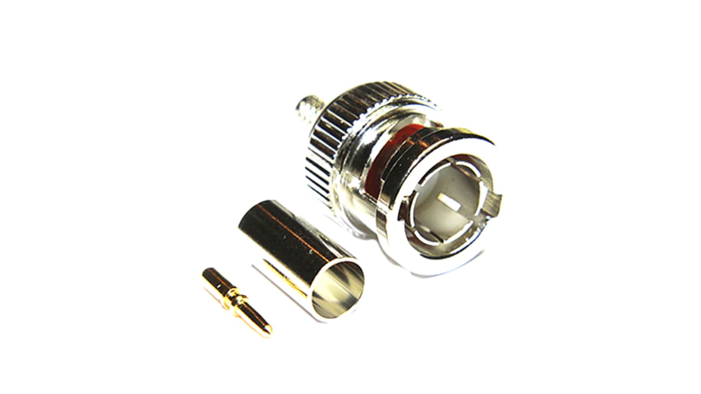 COAX Connectors, Plug Cable Mount BNC Connector, 75Ω, Crimp Termination, Straight Body