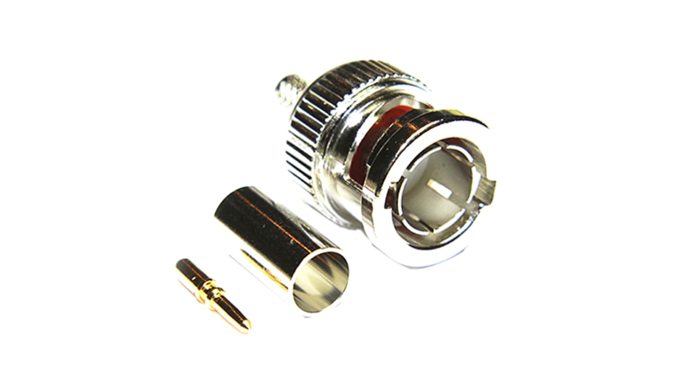 COAX Connectors, Plug Cable Mount BNC Connector, 75Ω, Crimp Termination, Straight Body