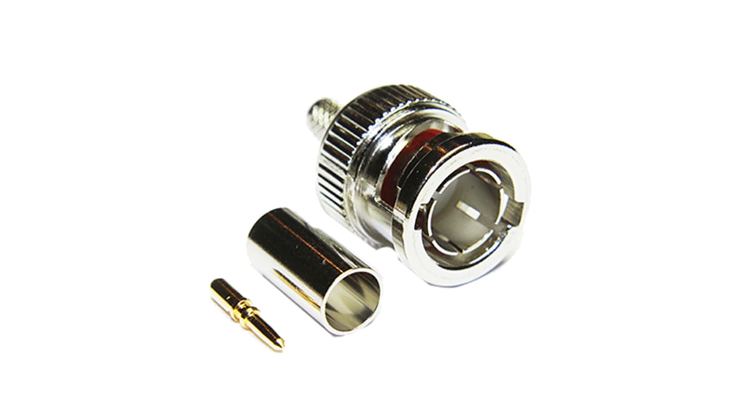 COAX Connectors, Plug Cable Mount BNC Connector, 75Ω, Crimp Termination, Straight Body