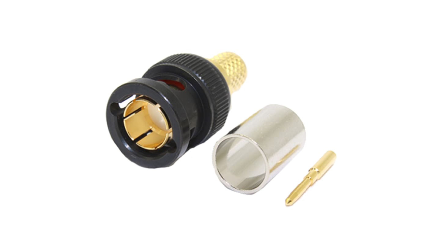 COAX Connectors, Plug Cable Mount BNC Connector, 75Ω, Crimp Termination, Straight Body