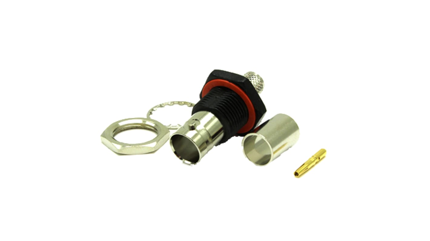 Connettore coassiale Ad angolo retto COAX Connectors, Femmina, 75Ω, Montaggio a pannello