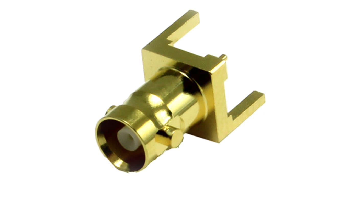 COAX Connectors, Plug PCB Mount Micro BNC Connector, 75Ω, Solder Termination, Straight Body