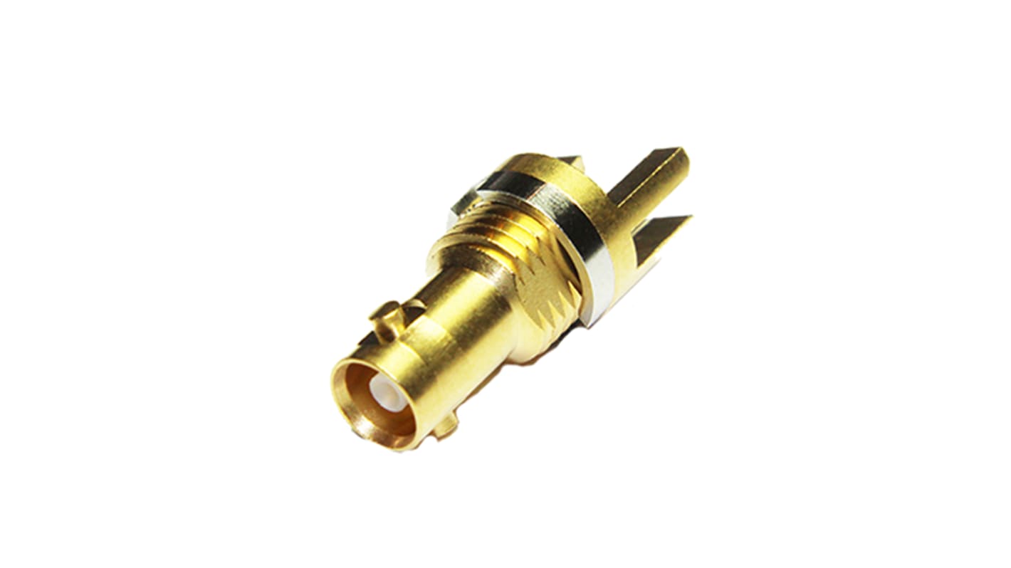 Connettore coassiale Ad angolo retto COAX Connectors, Femmina, 75Ω, Montaggio PCB