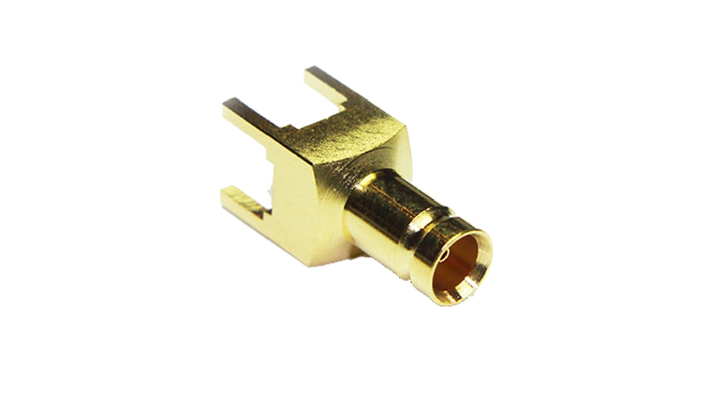 COAX Connectors, Jack PCB Mount 1.0/2.3 Connector, 75Ω, Solder Termination, Straight Body