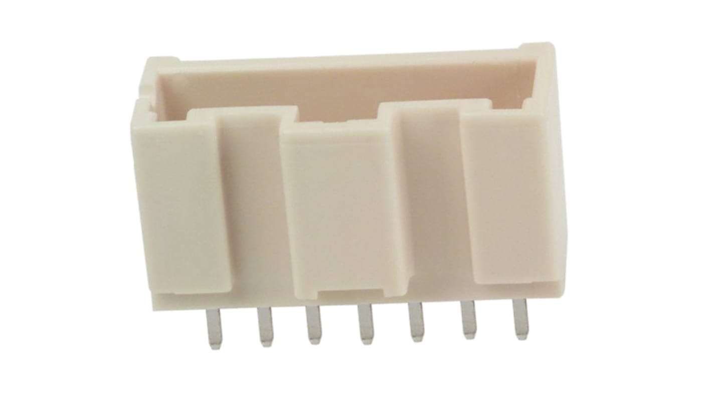 Hirose DF1E Series Straight Through Hole PCB Header, 7 Contact(s), 2.5mm Pitch, 1 Row(s), Shrouded