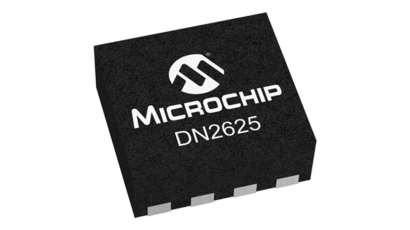 Microchip N沟道耗尽型MOS管, Vds=250 V, 1.1 A, DFN, 贴片安装, 8引脚