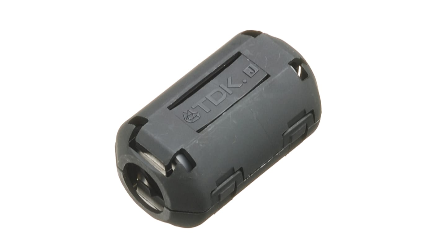 Morsetto in ferrite TDK apribile, 50Ω a 25 MHz, Ø int. 10mm