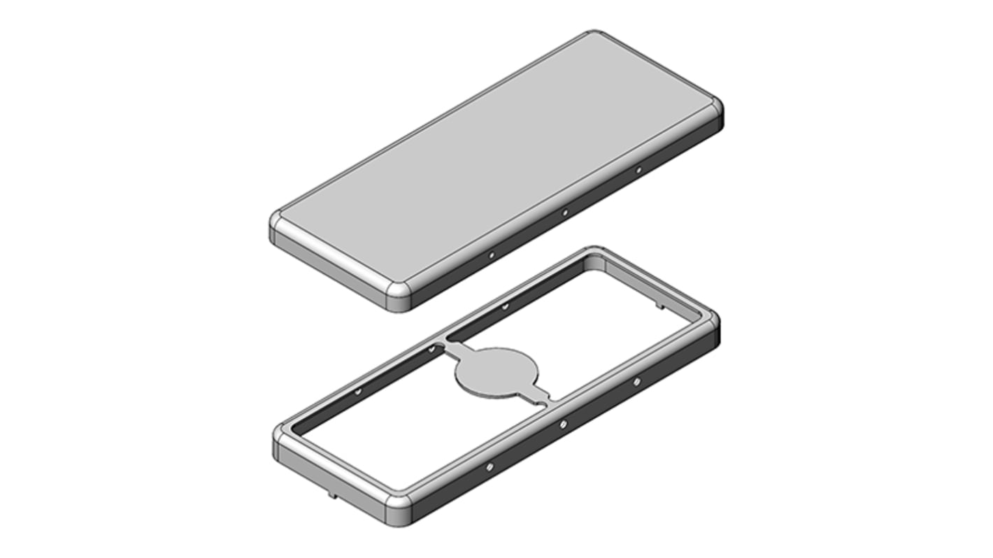 PCB ház, 2 tüskés, Ónbevonatú acél, 44.8 x 18.2 x 3mm