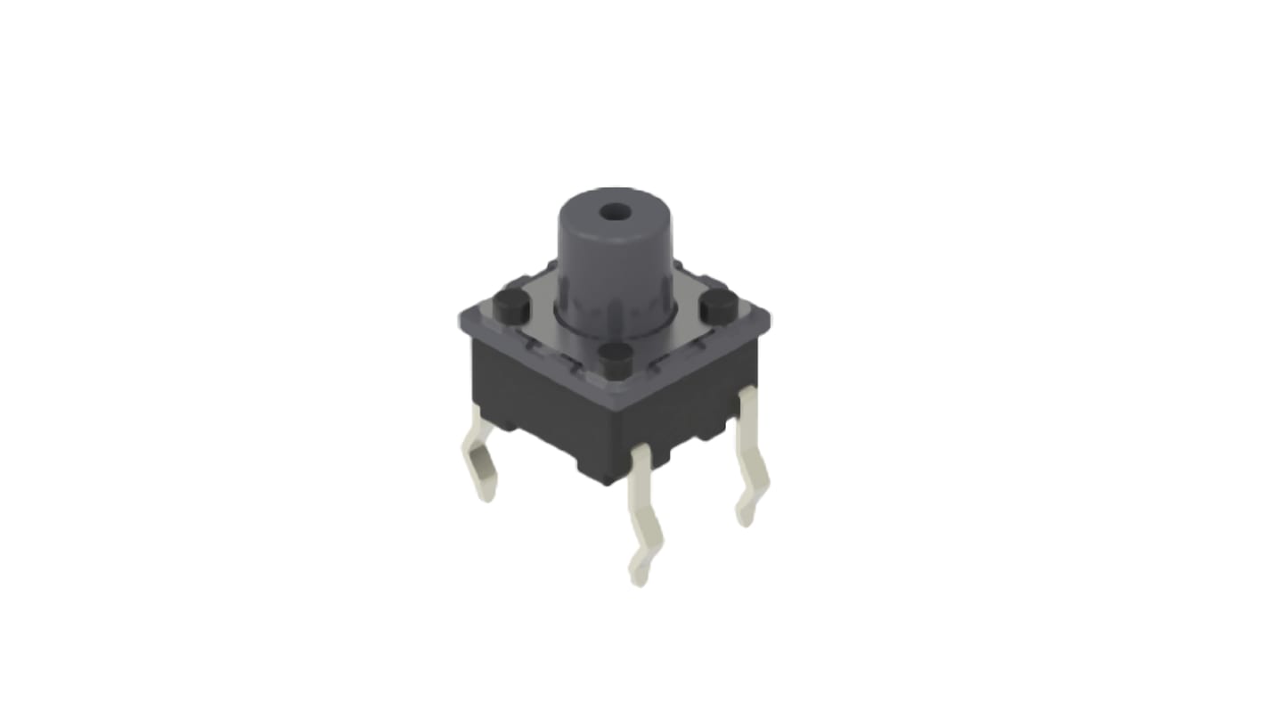 Alps Alpine Grey Button Tactile Switch, SPST 50 mA 3.3mm Snap-In