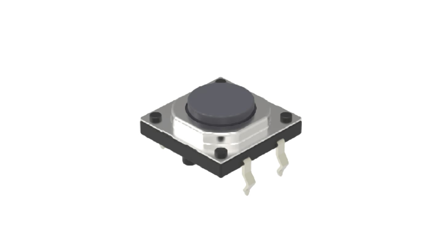 Alps Alpine キャップ モーメンタリ タクタイルスイッチ, 1.57 N, 50 mA, スナップイン