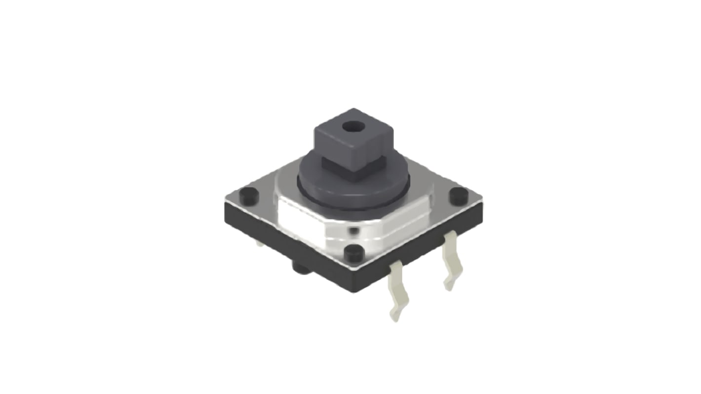 Alps Alpine Grey Cap Tactile Switch, SPST 50 mA 3mm Snap-In