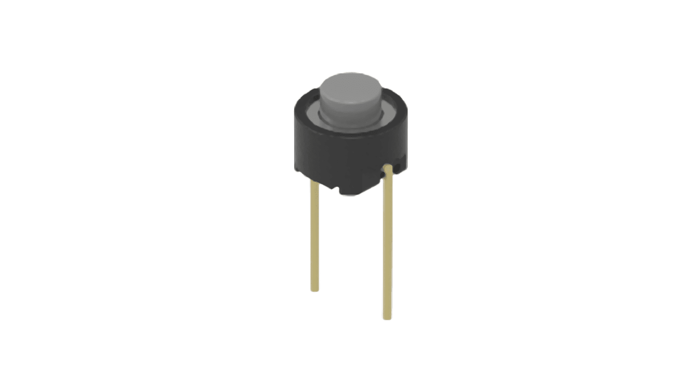 Alps Alpine Grey Button Tactile Switch, SPST 50 mA 1.4mm Through Hole