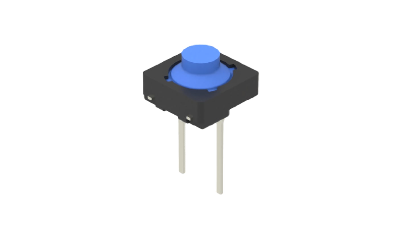 Alps Alpine Blue Button Tactile Switch, SPST 50 mA 2mm Through Hole