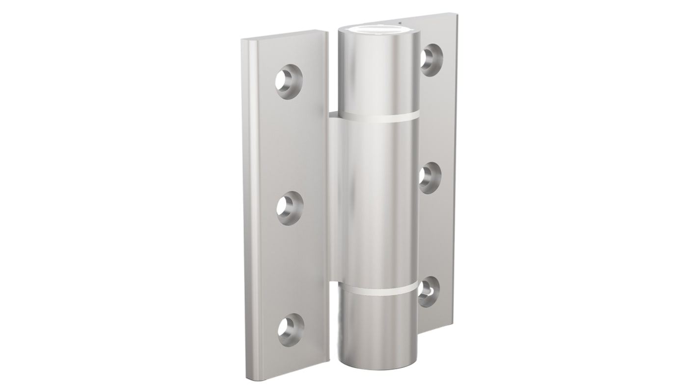 Pinet Frit svingende Kanthængsel Aluminium, monteres med Skrue, 100mm x 82.5mm x 5.5mm