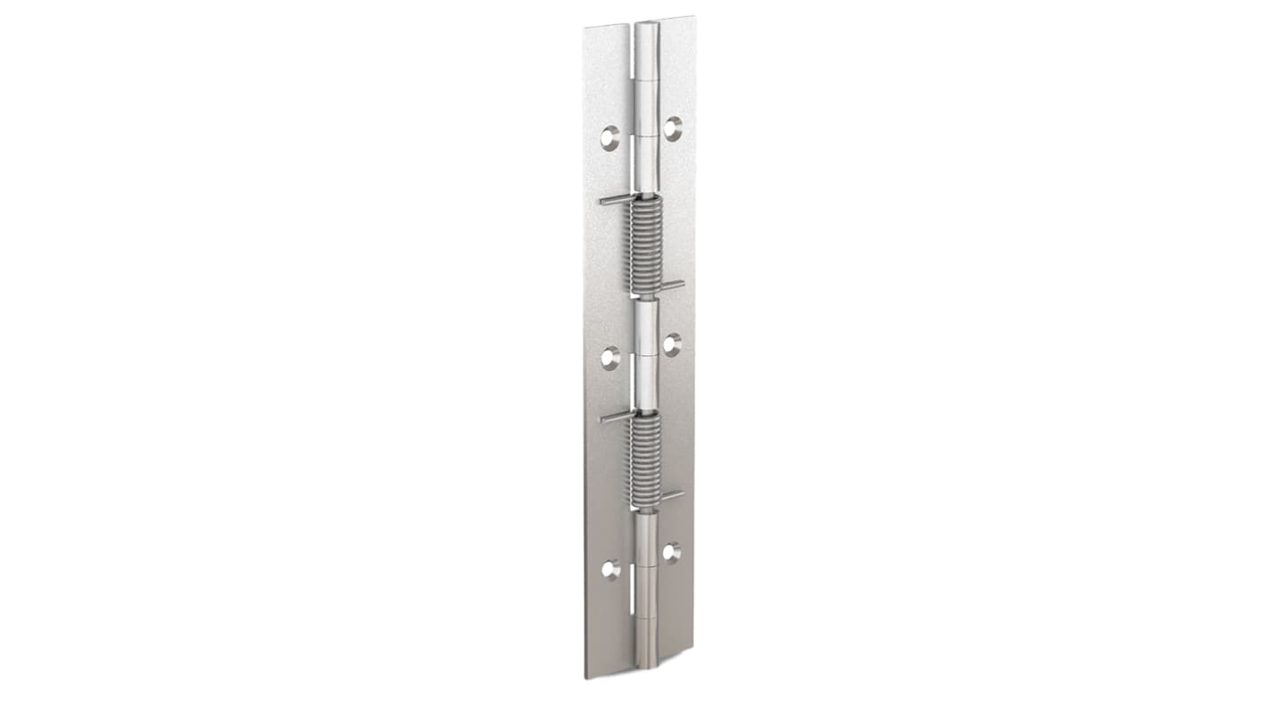 Pinet Stainless Steel Spring Hinge, Screw Fixing, 180mm x 40mm x 1.5mm