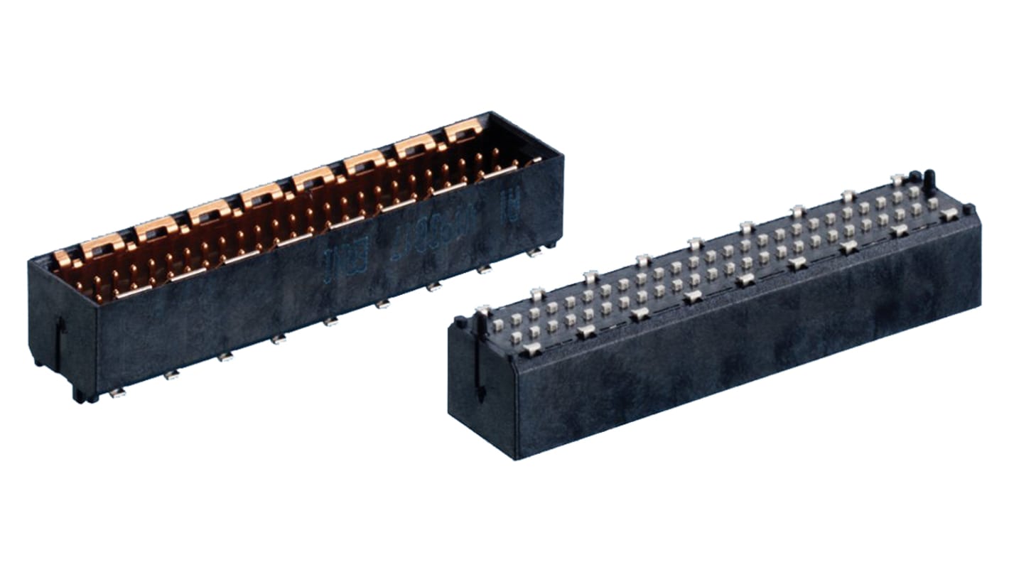 ERNI MicroSpeed Leiterplatten-Stiftleiste Gerade, 50-polig / 2-reihig, Raster 1.0mm, Platine-Platine,