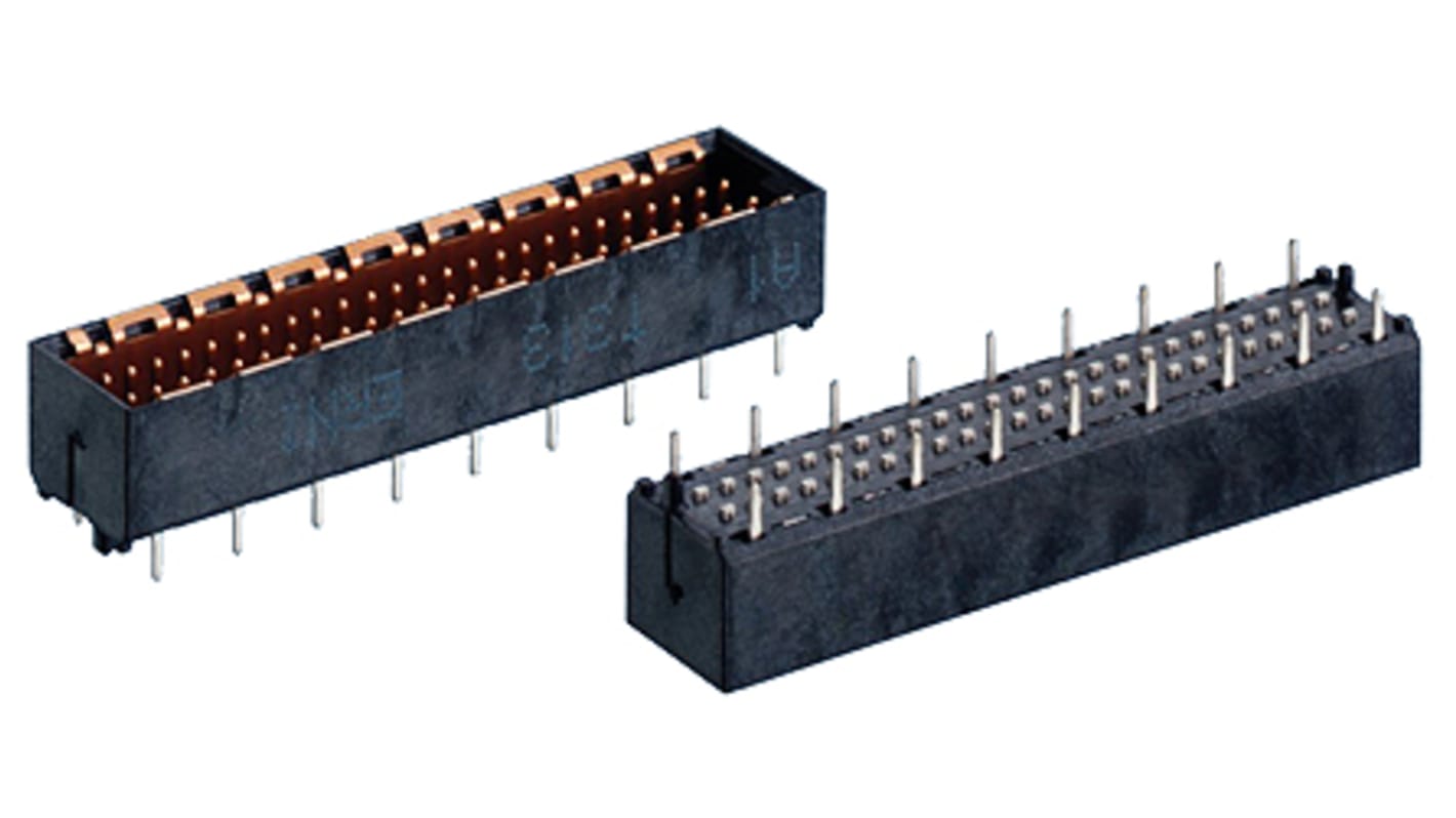 ERNI MicroSpeed Leiterplatten-Stiftleiste Vertikal, 50-polig / 2-reihig, Raster 1mm, Platine-Platine,