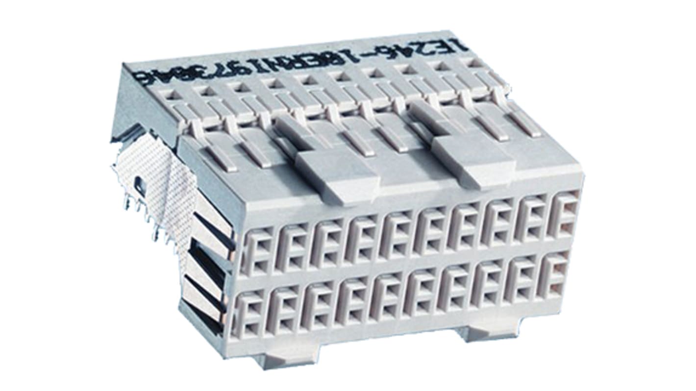 ERNI, ERmet ZD 1.5 (Horizontal) mm, 2.5 (Vertical) mm Pitch High Speed Backplane Connector, Female, Right Angle, 10