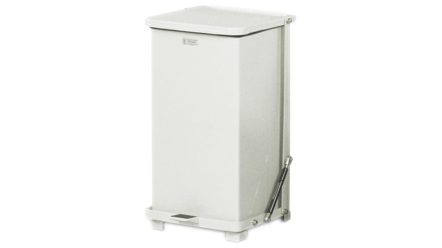 Pojemnik na odpady 25L, kolor: Biały, materiał: Stal galwanizowana, Rubbermaid Commercial Products