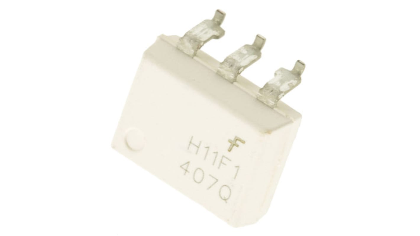 Optoacoplador onsemi 4N35 de 1 canal, Vf= 1.5V, Viso= 7500 Vrms, IN. DC, OUT. Fototransistor, mont. superficial,