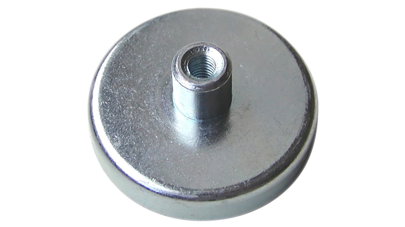 Eclipse Pot Magnet 125mm Threaded Hole Ferrite, 130kg Pull