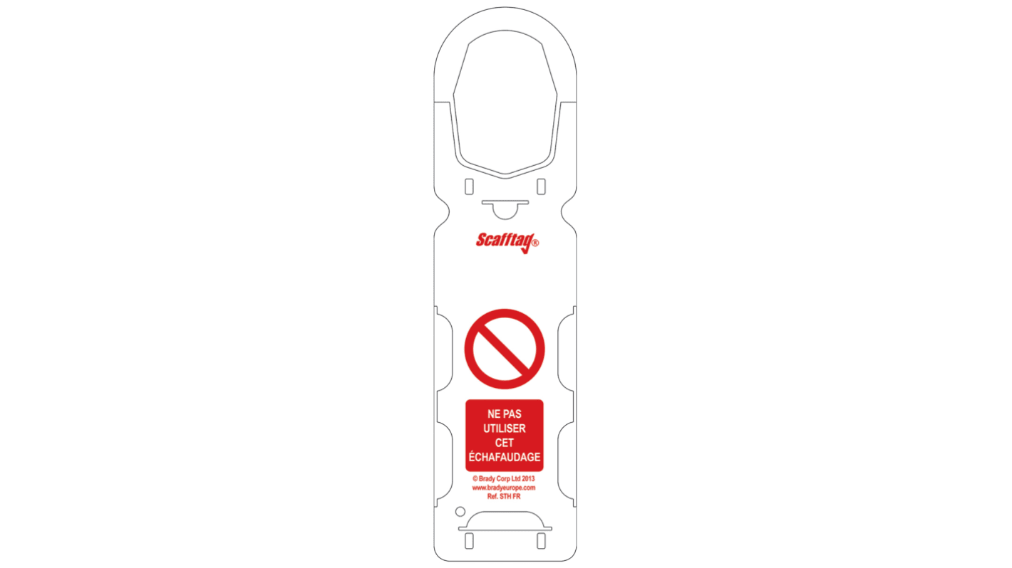Brady Etikettenhalter für Stapler und Leitern Etikett für Baugerüst, 10 Stück