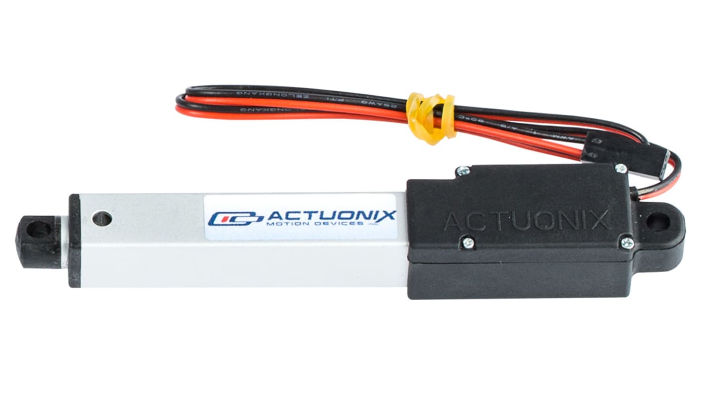 Actuador lineal eléctrico Actuonix L12, 20% ciclo de trabajo 80N, 12V dc, 6.5mm/s, 50mm