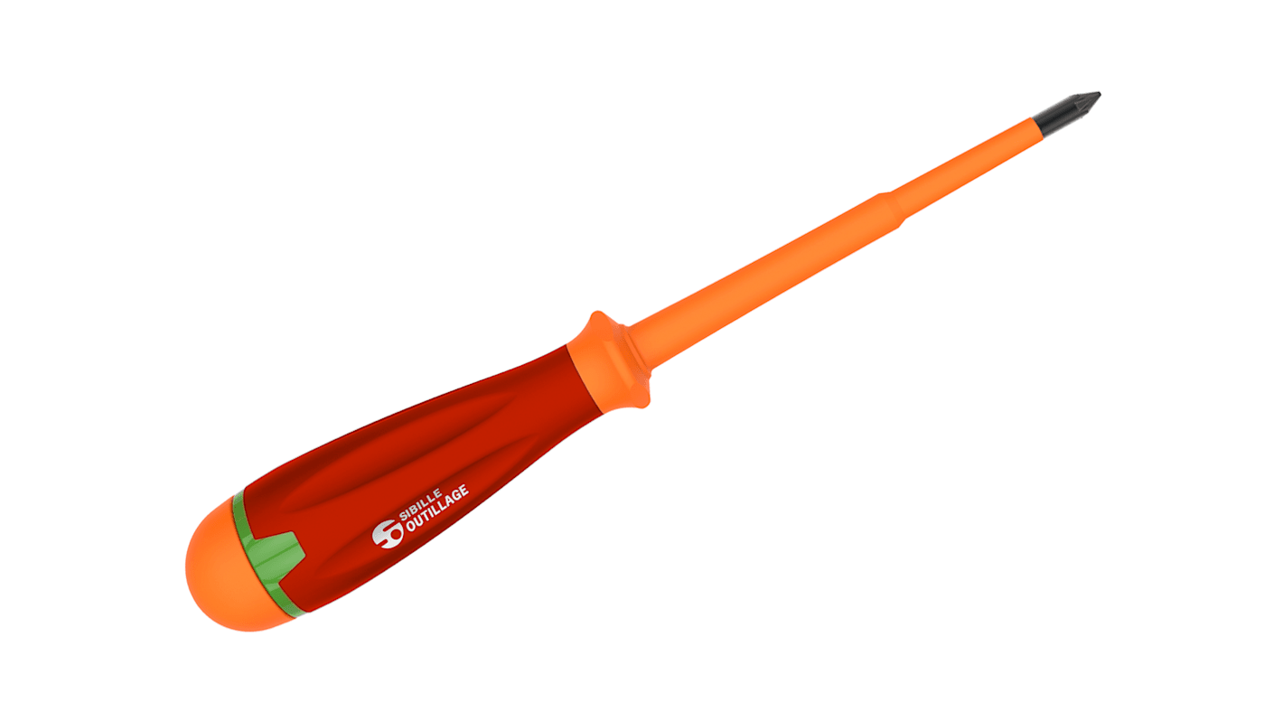 Penta Pozidriv Insulated Screwdriver, PZ1 Tip, 80 mm Blade, VDE/1000V