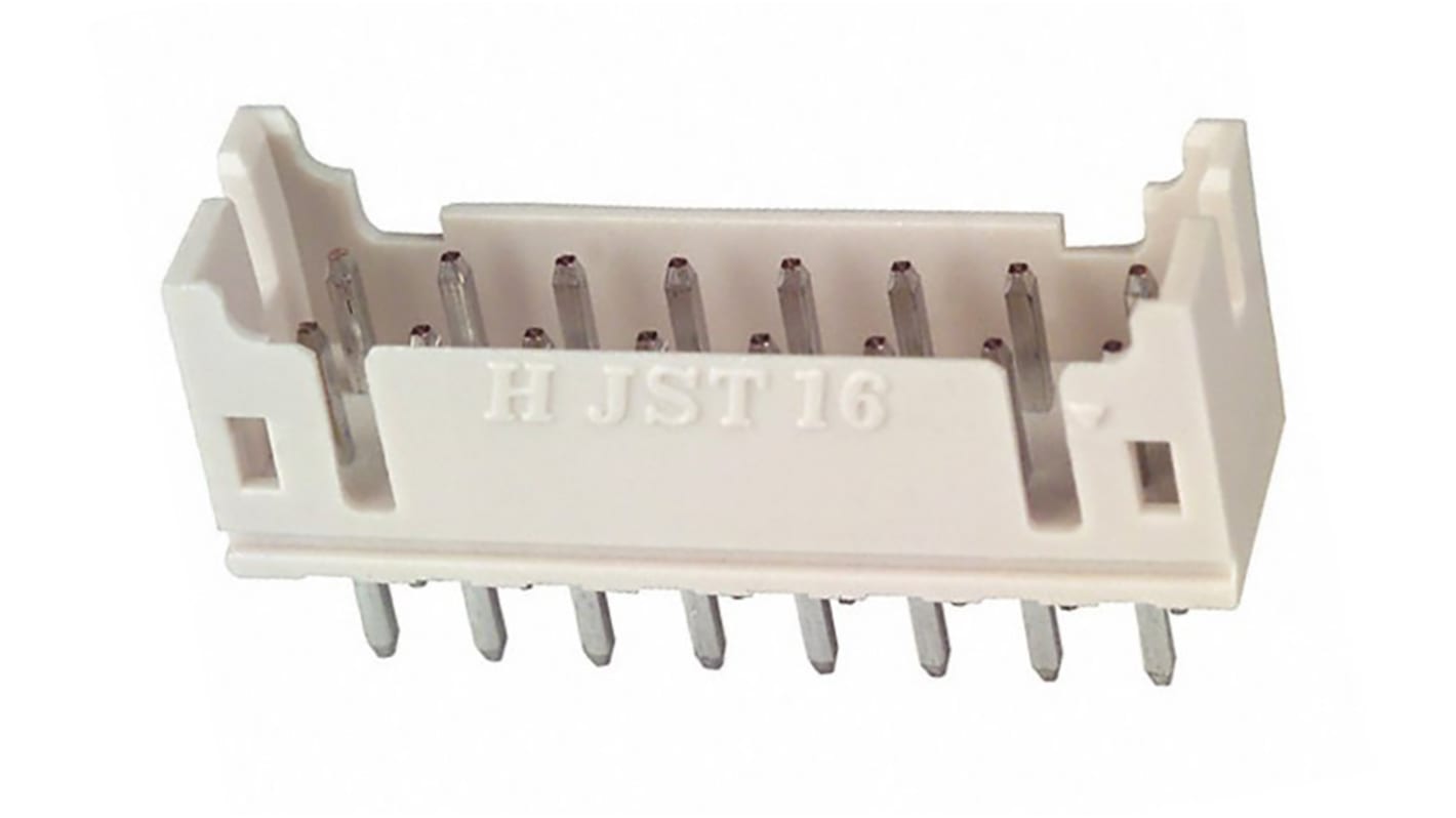 JST PHD Series Straight Through Hole PCB Header, 16 Contact(s), 2.0mm Pitch, 2 Row(s), Shrouded