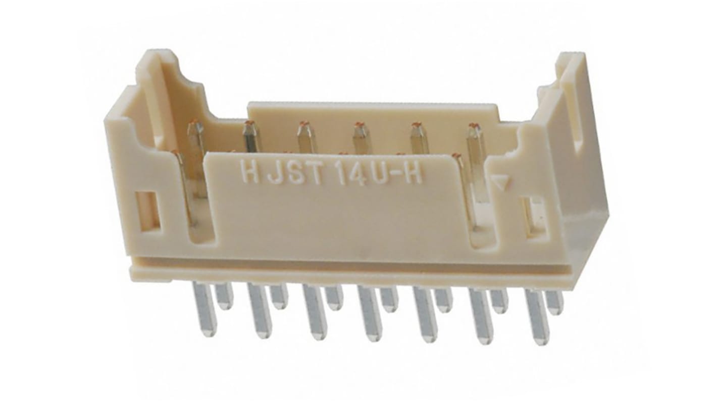 JST PHD Series Straight Through Hole PCB Header, 14 Contact(s), 2.0mm Pitch, 2 Row(s), Shrouded