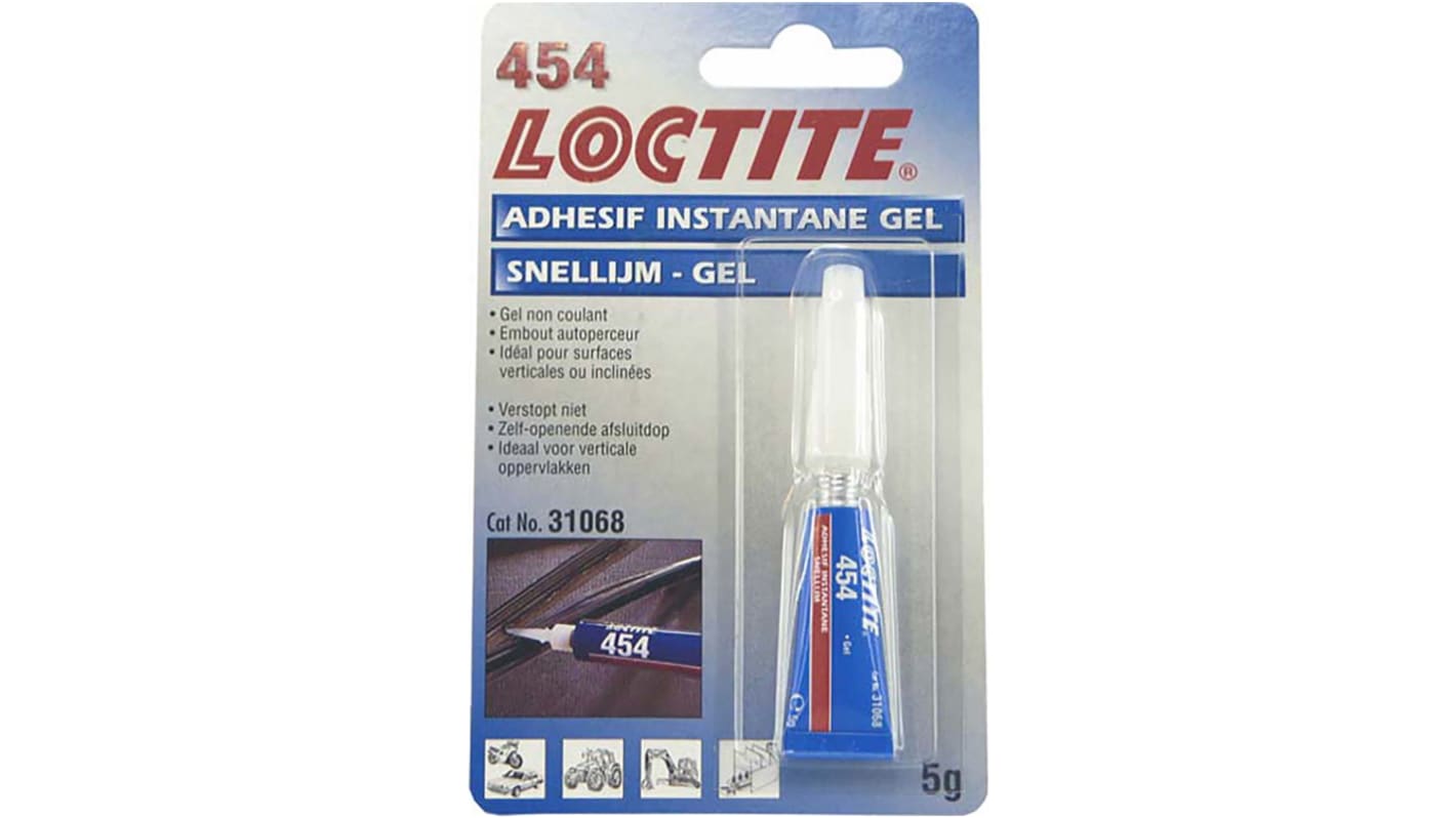 Super Glue Loctite Loctite 454, Gel, Cyanoacrylate, Transparent, 5 g