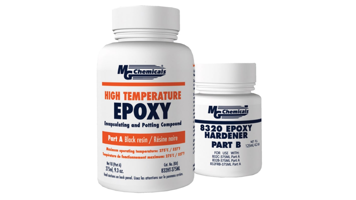 MG Chemicals 832HT-375ML Black Epoxy Epoxy Resin Adhesive 375 ml