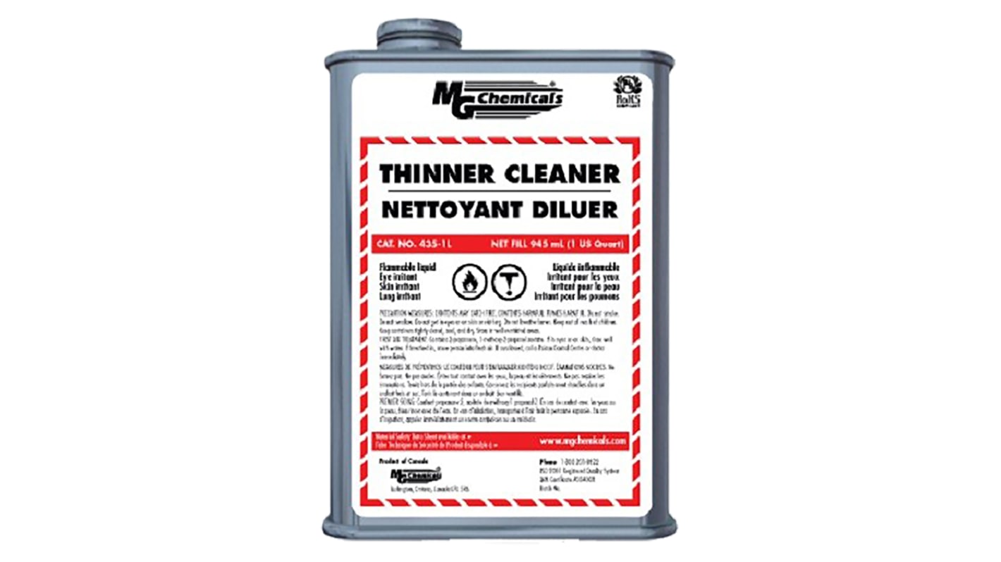 MG Chemicals Clear Conformal Coating Thinners, 1 L Tin