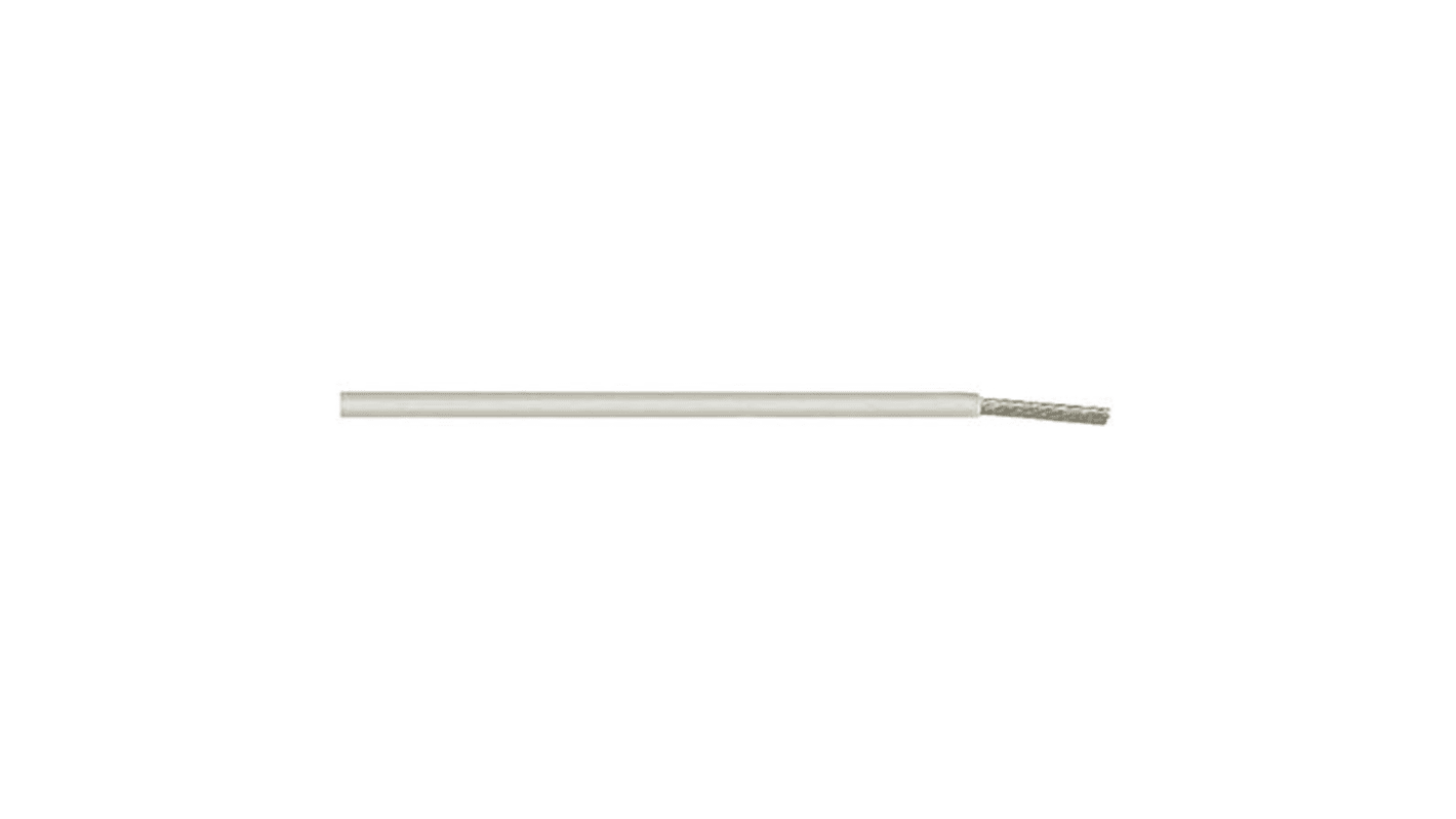 TE Connectivity 44A Series White 1.3 mm² Hook Up Wire, 16 AWG, 19/29 AWG, 100m, Polyalkene, PVDF Insulation,