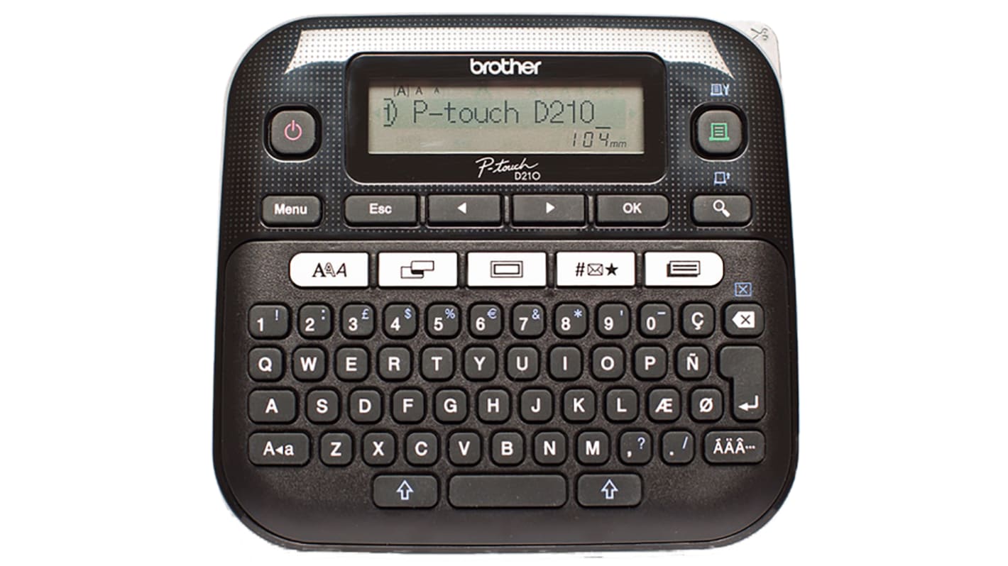 Drukarki etykiet 180dpi, z klawiaturą, 157.48 x 68.58 x 68.58mm, Brother