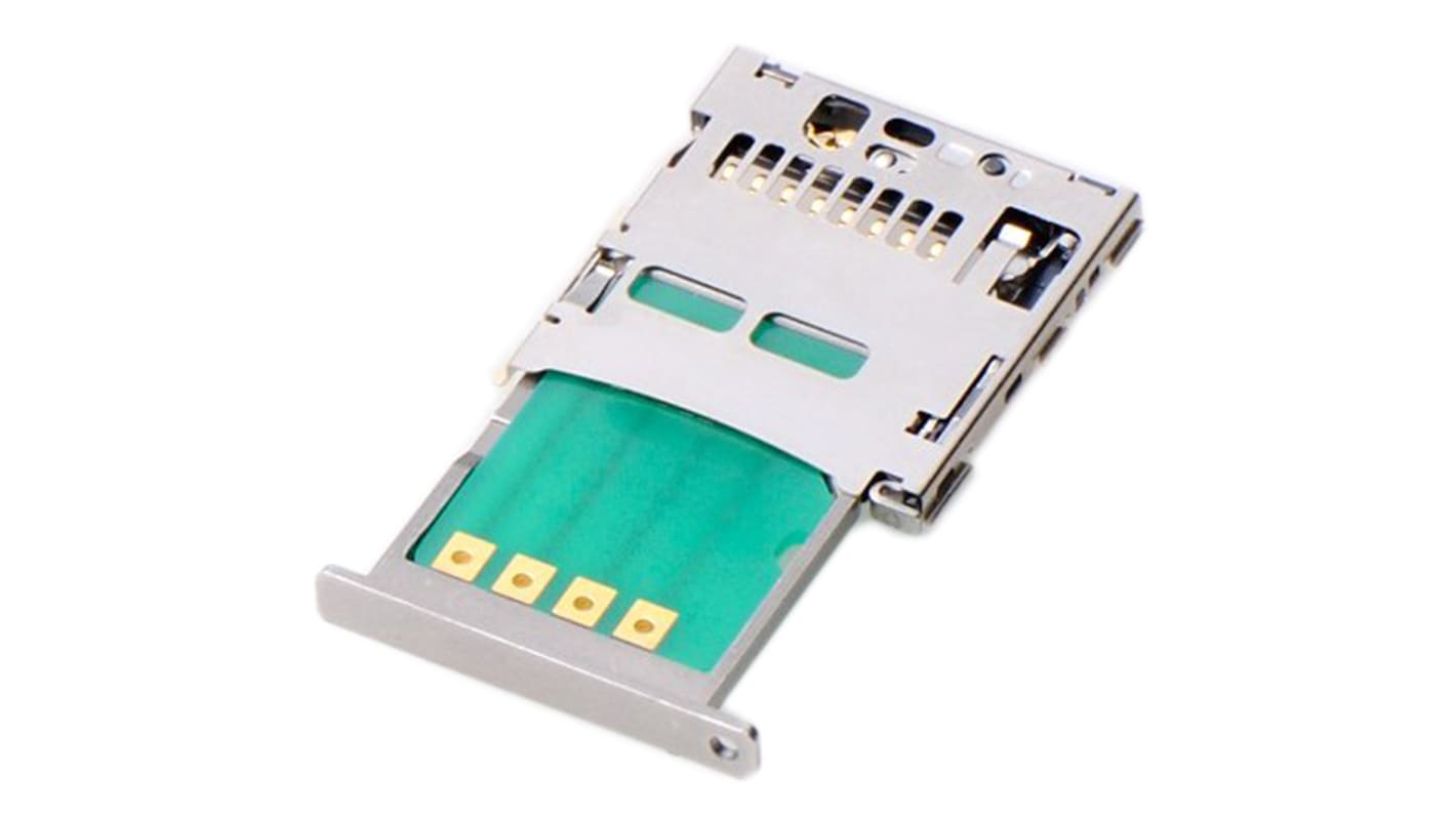 SMT pin eject microSD card connector