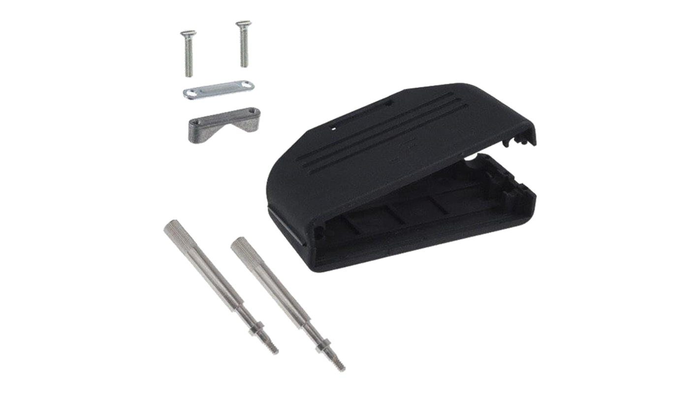 Amphenol Communications Solutions Thermoplastic D Sub Backshell, 50 Way, Strain Relief
