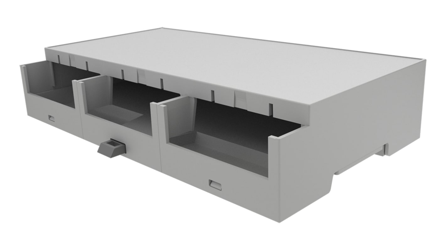 Italtronic DIN-Schienengehäuse, 90 x 32.2mm, Geh.Mat. ABS, Grau, DIN-Hutschiene, Serie 9M XTS Compact