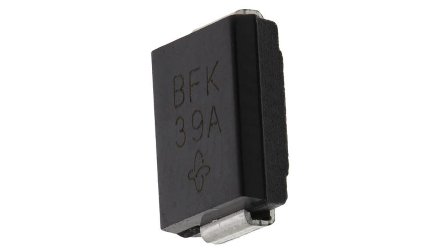 Vishay, TVS-diode, 1500W, Tovejs, 48.4V, 30V, 2 ben, SMC, SMCJ30CA-E3/57T