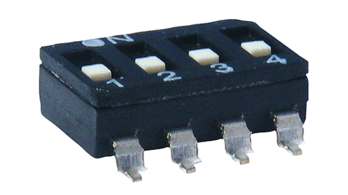 KNITTER-SWITCH 6 Way Surface Mount DIP Switch 6PST, Raised Actuator