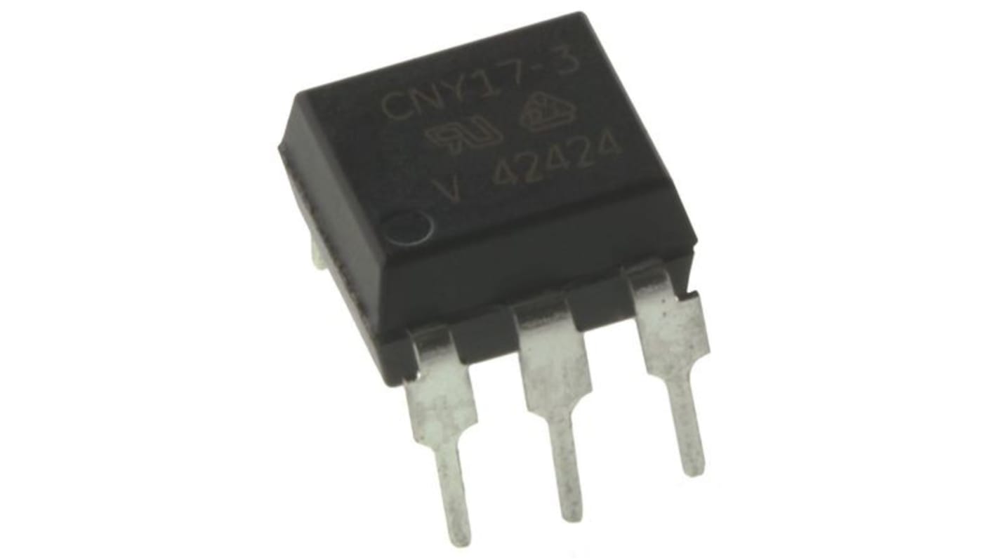Vishay, CNY17-3 DC Input Transistor Output Optocoupler, Through Hole, 6-Pin DIP