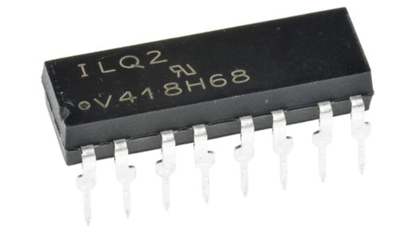 Vishay, ILQ2 DC Input Transistor Output Quad Optocoupler, Through Hole, 16-Pin PDIP