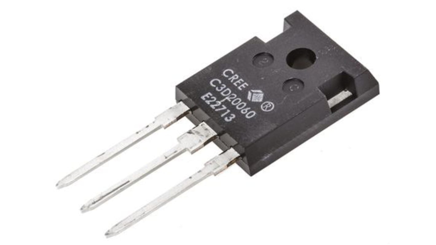 Wolfspeed 600V 20A, Dual SiC Schottky Diode, 3-Pin TO-247 C3D20060D